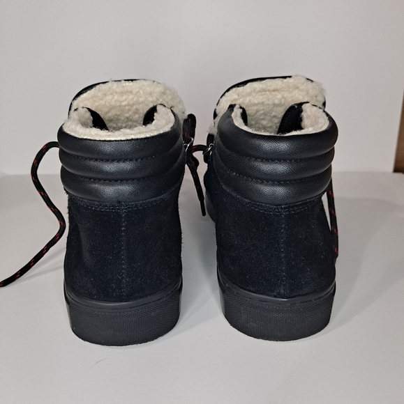 Banana Republic black suede sherpa hiking sneaker - Picture 5 of 13